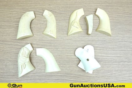 Grips. Very Good. Four Pair Faux Ivory Revolver Grips. . (77678) (GSCM29)