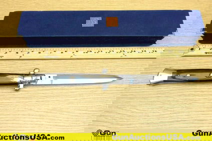 AB ITALY Knife. Excellent. One Stiletto Style Auto Folding Knife, AGA CAMPOLIN STAMPED on Base of