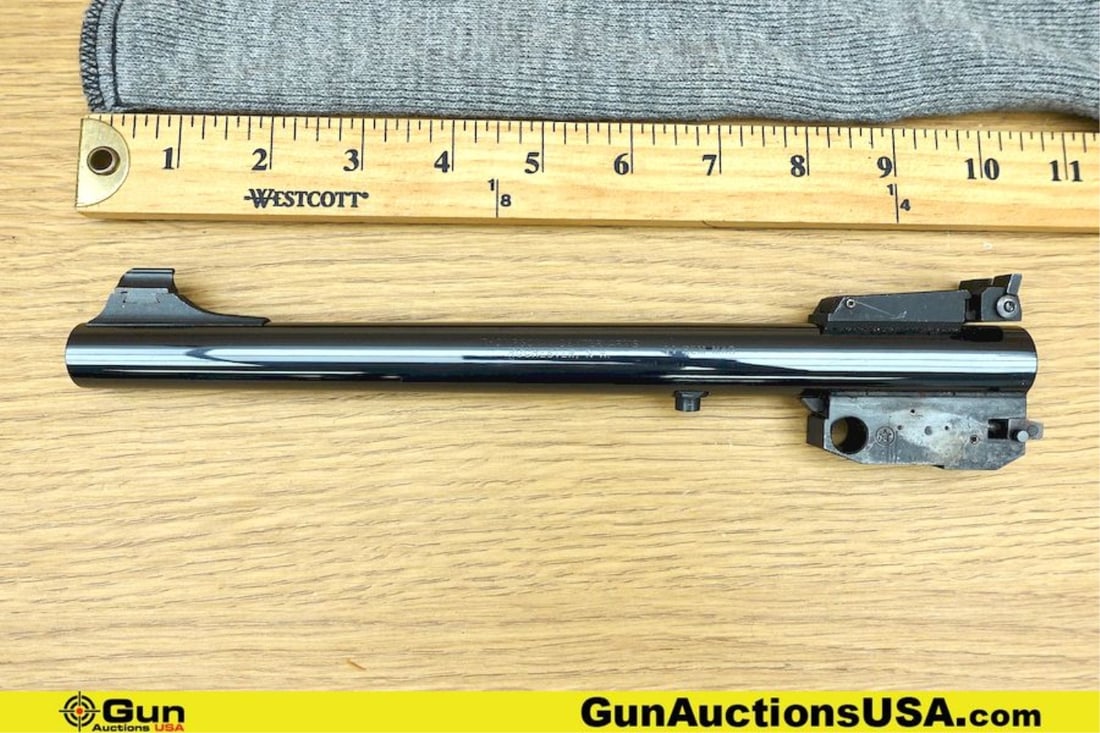 THOMPSON CENTER .44 REM MAG Barrel . Very Good. One 10" Barrel, High Polished Blue Finish, with: THOMPSON CENTER .44 REM MAG Barrel . Very Good. One 10" Barrel, High Polished Blue Finish, with Target Adjustable Rear Sight, and Target Front Sight. . (77633) (GSCN13)