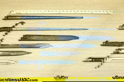 Military Surplus COLLECTOR'S Bayonets. Good Condition. Three Rifle Bayonets. One Bayonet with MG