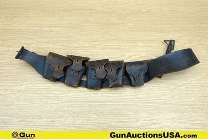 BRITISH P COLLECTOR'S Bandoleer. Very Good. BRITISH P 1903 Leather Bandoleer. Collector's Take