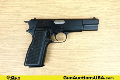 DGFM-ARGENTINA HI POWER 9MM PARA Pistol. Good condition, Normal Handling Marks, Scattered Spotting