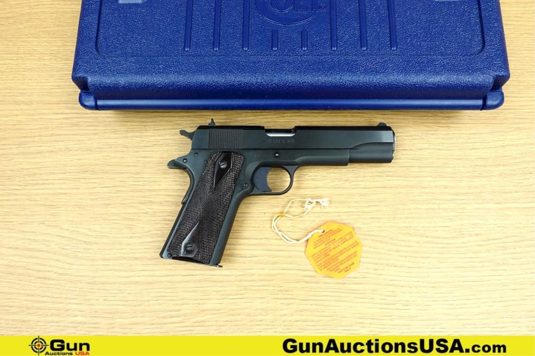 Colt GOVERNMENT MODEL SERIES 80 .45 AUTO COLLECTOR'S Pistol. Very Good. 5" Barrel. Shiny Bore, Tight: Colt GOVERNMENT MODEL SERIES 80 .45 AUTO COLLECTOR'S Pistol. Very Good. 5" Barrel. Shiny Bore, Tight Action Semi Auto A LEGENDARY .45 auto powerhouse, this iconic pistol combines precision engineering