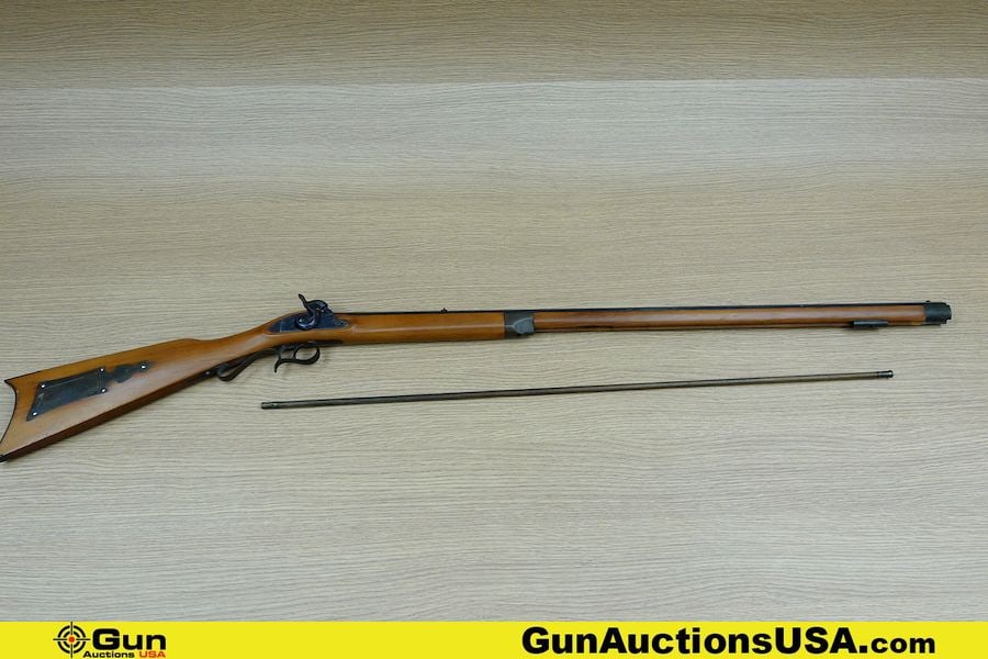 F.I.E. .45 Caliber PERCUSSION RIFLE. Very Good. 35" Barrel. BLACK POWDER Features a BEAUTIFUL BLUED: F.I.E. .45 Caliber PERCUSSION RIFLE. Very Good. 35" Barrel. BLACK POWDER Features a BEAUTIFUL BLUED OCTAGONAL BARREL, Fixed Front Sight, Drift Adjustable Rear Sight, Full Length Tamping Rod, Straight