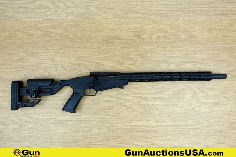 Ruger PRECISION .22 LR THREADED BARREL Rifle. Very Good. 18" Barrel. Shiny Bore, Tight Action Bolt: Ruger PRECISION .22 LR THREADED BARREL Rifle. Very Good. 18" Barrel. Shiny Bore, Tight Action Bolt Action Features a THREADED BARREL, M-LOK, Free Float Hand Guard, Black Hard Coated Anodized, 30 MOA S