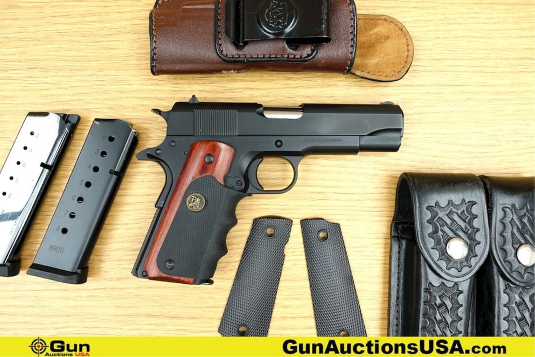 TISAS 1911 A1 TANKER .45 ACP Pistol . Excellent. 4" Barrel. Shiny Bore, Tight Action Semi Auto: TISAS 1911 A1 TANKER .45 ACP Pistol . Excellent. 4" Barrel. Shiny Bore, Tight Action Semi Auto Features an All Blackened Slide and Frame, Fixed Front Sight, Adjustable Rear Sight, Stainless Barrel, A1
