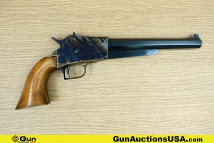 FIE .44 Caliber Pistol. Very Good. 9" Barrel. SINGLE SHOT BLACK POWDER Features a Serrated Removable