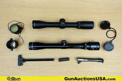 Tasco, Nikon, Colt, Etc. Scopes, Gun Parts. Very Good. One Nikon 4x32 Pro Staff Scope with Duplex