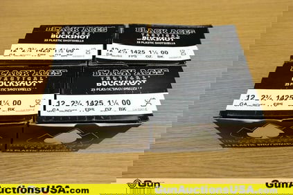 Clever Black Aces 12 Ga. Ammo. 100 Rounds of 00Buck 2 3/4 Inch.. ITALY (78415) (GSCU83)