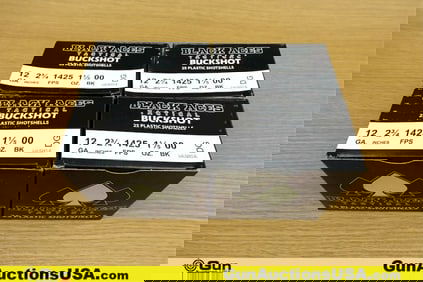 Clever Black Aces 12 Ga. Ammo. 100 Rounds of 00Buck 2 3/4 Inch.. ITALY (78417) (GSCU47)