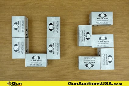 Clever Black Aces 12 Ga. Ammo. 100 Rounds of 1 Oz. Slug 2 3/4". . ITALY (78410) (GSCT82)