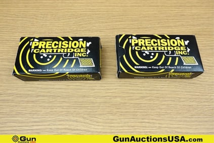 Precision Cartridge .38 AUTO Ammo. 100 Total Rds of .38 AUTO (Not Super) TCJRN 130 Gr. Ammo. (78024)