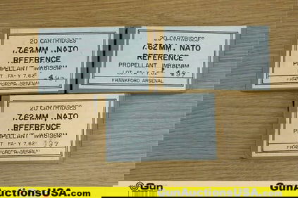 FRANKFORD ARSENAL 7.62x51 NATO COLLECTOR'S Ammo. 60 Rds, REFERENCE AMMO. RARE and COLLECTIBLE!.