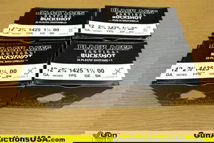 Clever Black Aces 12 Ga. Ammo. 100 Rounds of 00Buck 2 3/4 Inch.. ITALY (78419) (GSCU33)