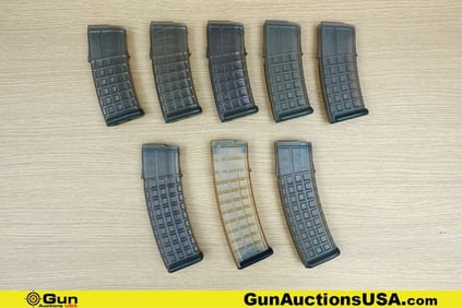 MSAR, Steyr 5.56x45 MM Magazine. Excellent. 8 Opaque Polymer Magazines in Total; 3 Forty-Two Round