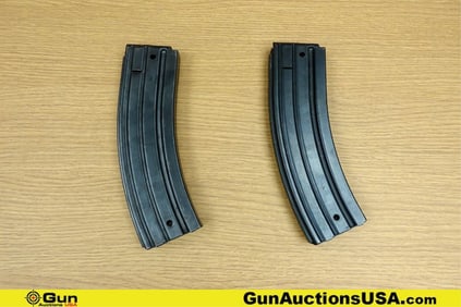AR18 Magazines. Good Condition. Two AR-18 40 Rd Metal Mags. Compatible with Armalite AR 18.. (77637)