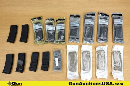 Magpul, SIG ARMS, THERMOLD AR15 5.56 MAGAZINES. Excellent. 18 Magazines; Fifteen 30 Rd Mags, Four