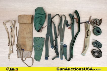 Military Surplus, Etc. COLLECTOR'S Slings, Holster, etc. . Good Condition. One Chinese AK Sling, Two