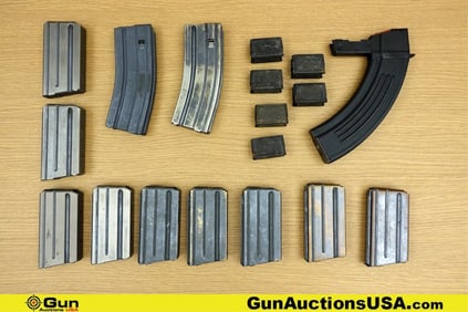 Colt, Etc. 5.56, 7.62x39, 30.06/.308 Magazines, Enbloc Clips. Assorted Mags as followed; Two 30 Rd