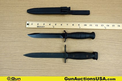 IMPERIAL, GLOCK Bayonet, Knife. Very Good. One Imperial U.S. M7 Bayonet, and One Very Nice Glock 81