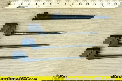 British Surplus, Etc. COLLECTOR'S Bayonets. Good Condition. Three WWII British Spike Bayonets Two