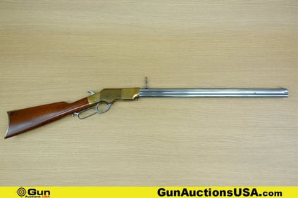 A. UBERTI HENRY'S .44/40 RIFLE. Good condition, Normal Handling Marks, Scattered Spotting and/or