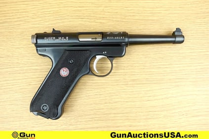 Ruger MKII .22 LR TARGET Pistol. Excellent. 4.75" Barrel. Shiny Bore, Tight Action Semi Auto This