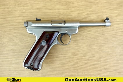 RUGER MK. II .22 LR Pistol. Very Good. 4.75" Barrel. Shiny Bore, Tight Action Semi Auto Features a