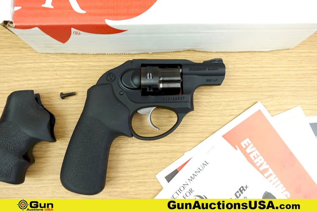 Ruger LCR 22LR APPEARS UNFIRED Revolver. Excellent. 1 7/8" Barrel. Shiny Bore, Tight Action Semi: Ruger LCR 22LR APPEARS UNFIRED Revolver. Excellent. 1 7/8" Barrel. Shiny Bore, Tight Action Semi Auto Features a Pinned Ramp Front Sight, Trench Style Rear Sight, Fluted Eight Shot Cylinder, with Shro