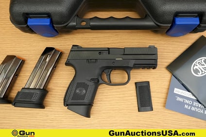 FN FNS-9C 9mm UNFIRED Pistol. Like New. 3.5" Barrel. Semi Auto Features Drift Adjustable Tritium