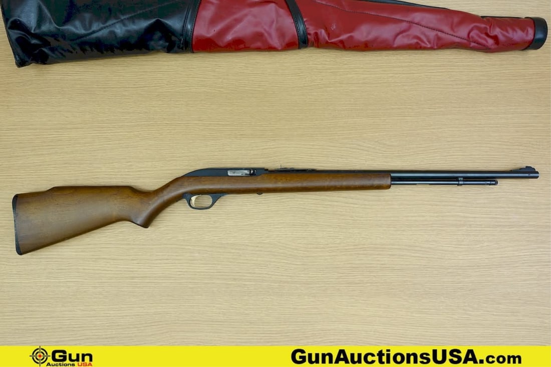 MARLIN 60 .22 LR ONLY Rifle. Good condition, Normal Handling Marks, Scattered Spotting and/or: MARLIN 60 .22 LR ONLY Rifle. Good condition, Normal Handling Marks, Scattered Spotting and/or Pitting. 22" Barrel. Shiny Bore, Tight Action Semi Auto Features a Brushed Blued Barrel and Mag Tube, Remo