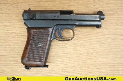 WAFFENBRIK MAUSER Mauser 7.65 MAUSER Pistol. Very Good. 3 3/8" Barrel. Shiny Bore, Tight Action Semi