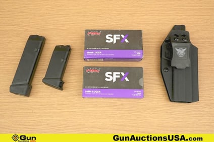 PMC, Glock SFX, Etc. 9MM, 40 S&W Ammo, Accessories. 100 Rds of PMC 9MM, 124 Gr. One 9 Rd .40 S&W