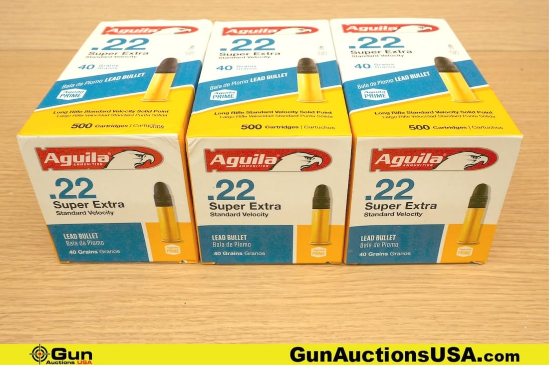 Aguilla .22LR Ammo. 1500 Rds. 40 Gr. . (79046) (GSCU48): Aguilla .22LR Ammo. 1500 Rds. 40 Gr. . (79046) (GSCU48)