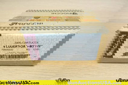 Fiocchi 9MM Ammo. 1000 Rds, 115 Gr, FMJ.. (79074) (GSCV62)