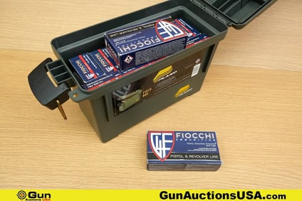 Fiocchi 9MM Ammo. 650 Rds of 115 Gr, FMJ. Includes Polymer Ammo Can. . (78966) (GSCV61)