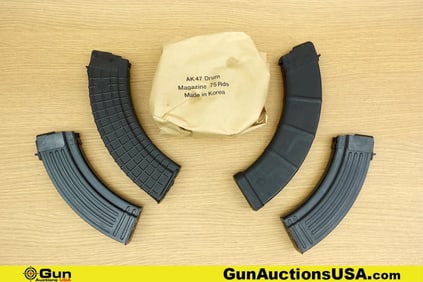 Norinco, KCI, Thermold, Circle 10 7.62x39 Magazines . Very Good. Five AKM 7.62x39 Magazines; Two