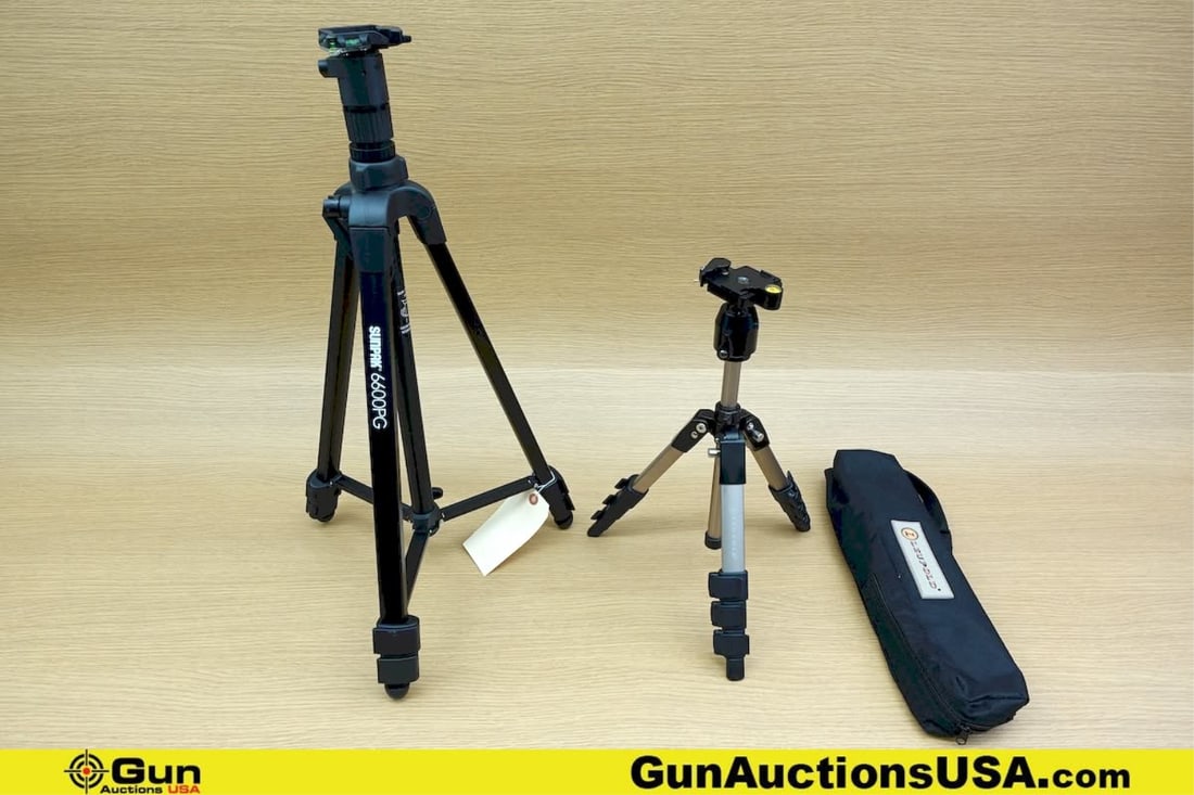 Leupold, Sunpak Tripods . Very Good . One Leupold Compact Table Top Tripod and One Sunpak Quick: Leupold, Sunpak Tripods . Very Good . One Leupold Compact Table Top Tripod and One Sunpak Quick Adjust Tripod. . (78453) (GSCN32)