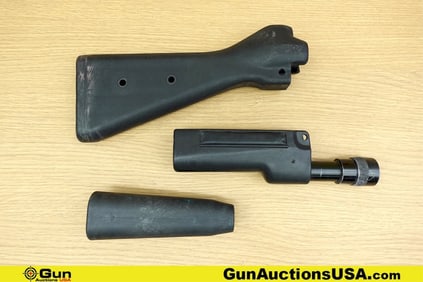 Surefire, Etc. Stock, Hand Guard, . Good Condition. One MP5 A2 Style Stock, One MP5 Hand Guard, and