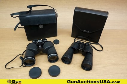 Cardinal, Nikon Binoculars. Good Condition. One Cardinal 8-17x50MM Model 207 Binoculars, with Carry