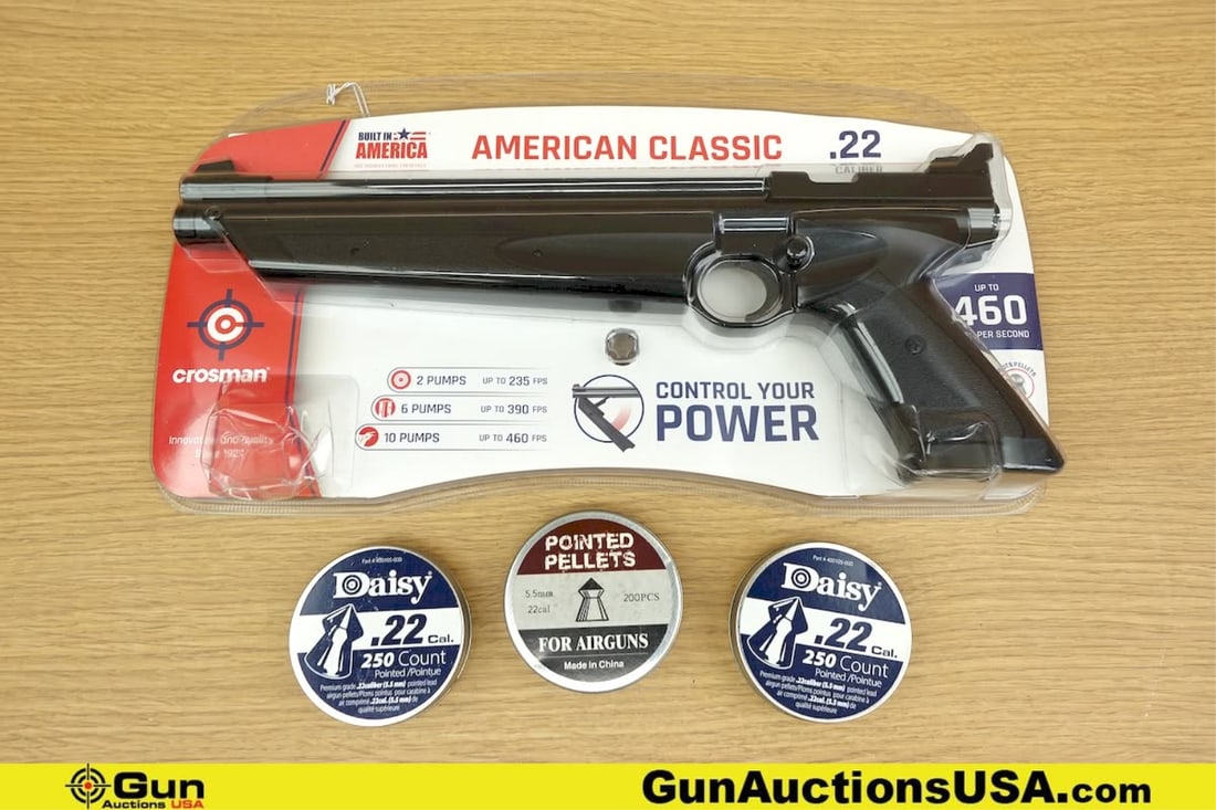 Crossman, Daisy Air, BB Pistol . NEW. One Air Powered .22 BB Pistol and Approx. 750 Pellets. In: Crossman, Daisy Air, BB Pistol . NEW. One Air Powered .22 BB Pistol and Approx. 750 Pellets. In Packaging. . (78464) (GSCN75)