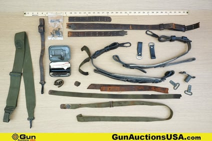British Surplus, German Surplus, Etc. WWI and WWII Surplus Slings, Swivels, Etc. . Good Condition.