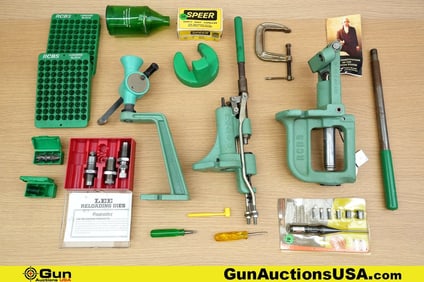 RCBS Reloading Kit. Good Condition. One Case Trimmer, One Reloading Press, and One Powder Measure. .