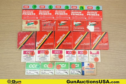 CCI, Federal, Remington, Etc. Primers. Approx. 2000 Large Pistol Primers and Approx. 2500 Small