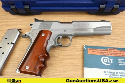COLT SERIES' 80 COLT MK IV GOLD CUP NATIONAL MATCH .45 AUTO Pistol. Good condition, Normal Handling