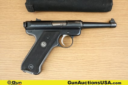 RUGER MKII .22 LR Pistol. Good condition, Normal Handling Marks, Scattered Spotting and/or Pitting.