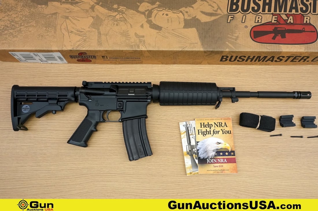 Bushmaster XM15-E2S .223-5.56MM THREADED BARREL Rifle. Like New. 16" Barrel. Semi Auto Features a: Bushmaster XM15-E2S .223-5.56MM THREADED BARREL Rifle. Like New. 16" Barrel. Semi Auto Features a GOVT. PROFILE, THREADED Carbine Length Gas System BARREL with Clamshell Polymer Hand Guards, A2 Pistol