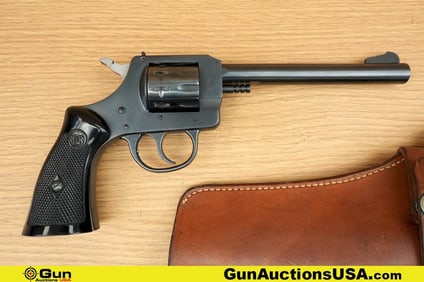 H&R INC 929 .22 LR Revolver. Very Good. 6" Barrel. Shiny Bore, Tight Action Brushed Blued Finish On