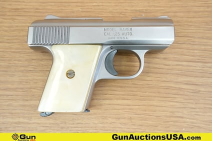 PHOENIX ARMS RAVEN .25 AUTO Pistol. Good condition, Normal Handling Marks, Scattered Spotting and/or