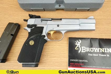 Browning HI POWER 9MM LUGER Pistol. Excellent. 4 5/8" Barrel. Shiny Bore, Tight Action Semi Auto